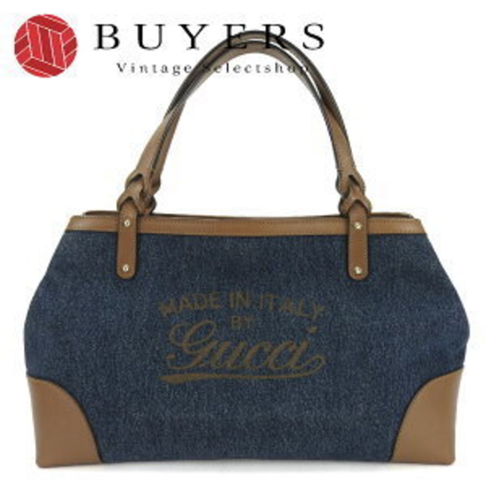 Gucci Bag denim brown Shoulder Leather